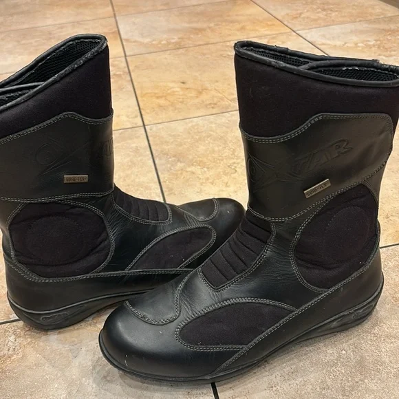 Oxtar Gore Tex Motorcycle Biker Boots Women' Leather Made in Italy EU 45 - Picture 2 of 16
